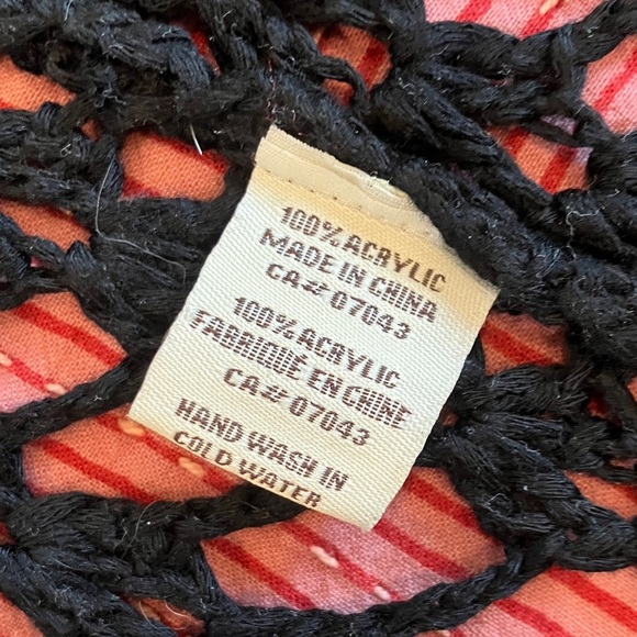 Rebellion women’s size medium / large long Black Crochet Vest - Picture 3 of 12